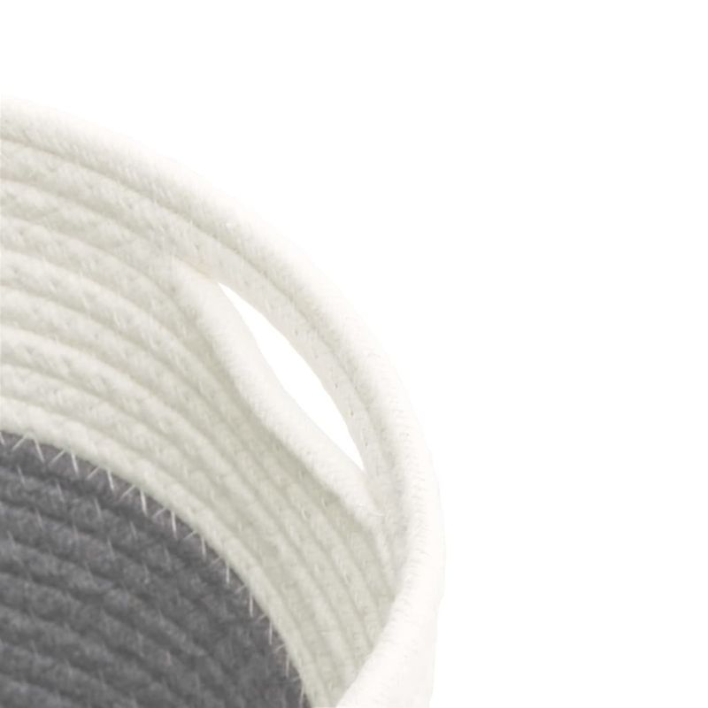 Casa si Gradina - Mobilier - Organizare si depozitare - Cutii depozitare - Cosuri de depozitare 2 buc. gri si alb Ø24x18 cm bumbac - Infinity.ro