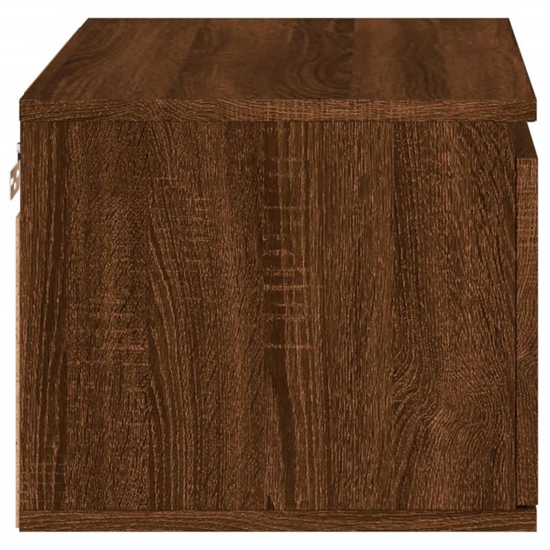 Casa si Gradina - Mobilier - Comode si corpuri - Noptiere - Noptiere montate pe perete cu lumini LED, 2 buc., stejar maro - Infinity.ro