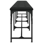 Casa si Gradina - Mobilier - Canapele si coltare - Banchete - Banca de bucatarie, negru, 248x32x45 cm, otel si textil - Infinity.ro