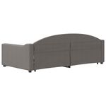 Casa si Gradina - Mobilier - Paturi si accesorii - Paturi - Pat de zi cu extensie si sertare, gri taupe, 100x200 cm, textil - Infinity.ro