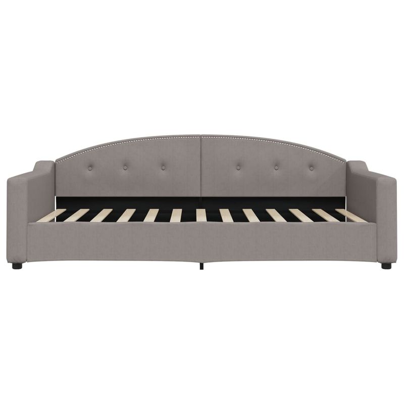 Casa si Gradina - Mobilier - Paturi si accesorii - Paturi - Pat de zi cu extensie si sertare, gri taupe, 100x200 cm, textil - Infinity.ro