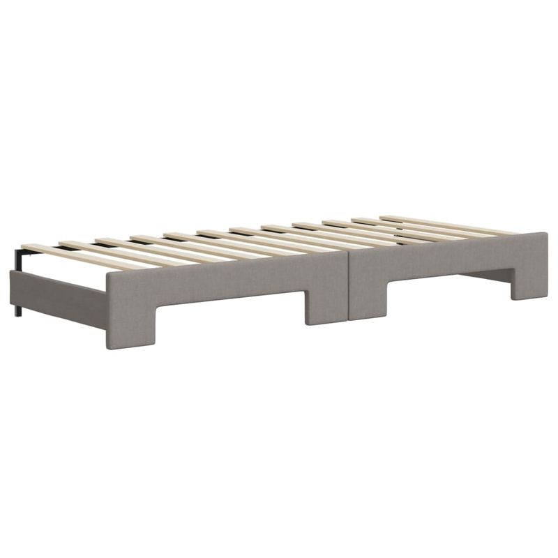 Casa si Gradina - Mobilier - Paturi si accesorii - Paturi - Pat de zi cu extensie si sertare, gri taupe, 100x200 cm, textil - Infinity.ro