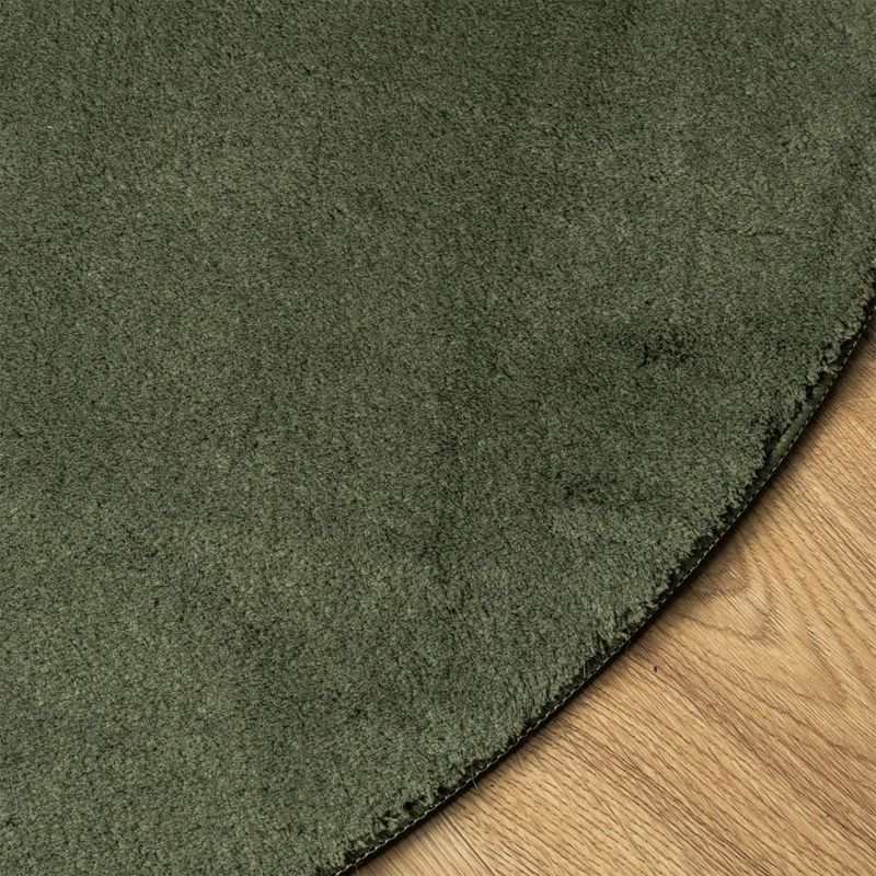 Casa si Gradina - Textile si covoare - Covoare - Covoare casa - Covor HUARTE, fir scurt, moale si lavabil, verde padure Ø 100cm - Infinity.ro