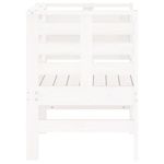 Casa si Gradina - Gradina si terasa - Mobilier exterior - Scaune si sezlonguri gradina - Scaune de gradina, 2 buc., alb, 61,5x53x71 cm, lemn masiv pin - Infinity.ro