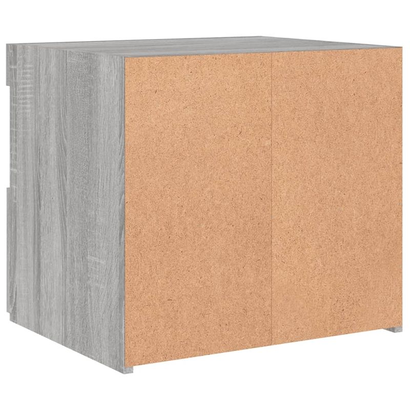 Casa si Gradina - Mobilier - Comode si corpuri - Noptiere - Noptiere cu lumini LED, 2 buc., gri sonoma, 50x40x45 cm - Infinity.ro
