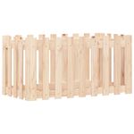 Casa si Gradina - Gradinarit si plante - Plante si ghivece - Ghivece si suporturi - Pat inaltat gradina design gard 100x50x50 cm lemn de pin tratat, pin natural - Infinity.ro