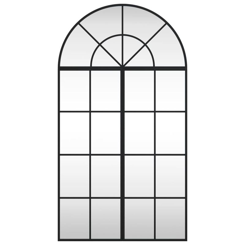 Casa si Gradina - Decoratiuni - Oglinzi - Oglinda de perete, negru, 60x110 cm, arcuita, fier - Infinity.ro