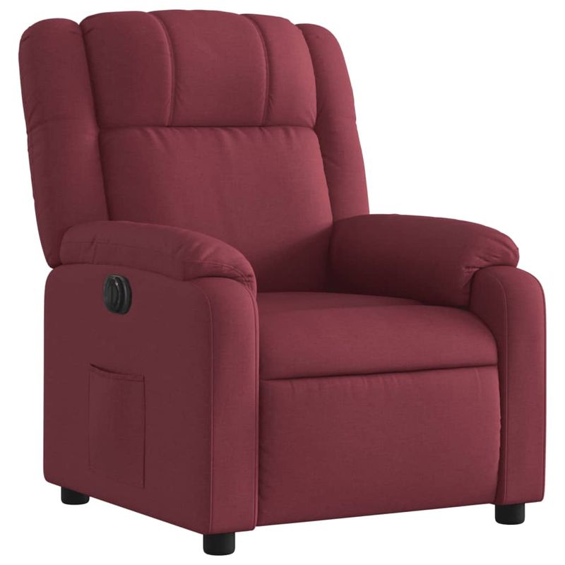 Casa si Gradina - Mobilier - Scaune si fotolii - Fotolii - Fotoliu rabatabil electric, rosu vin, material textil - Infinity.ro