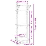 Casa si Gradina - Mobilier - Biblioteci si rafturi - Rafturi - Rafturi perete 3 niveluri/bare 2 buc stejar sonoma 30x25x100cm - Infinity.ro