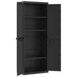 Casa si Gradina - Mobilier - Dulapuri si sifoniere - Dulapuri - Dulap depozitare de exterior, negru, 65x37x165 cm, PP, mărime 65x37x165 cm (63x31 cm) - Infinity.ro