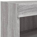 Casa si Gradina - Mobilier - Comode si corpuri - Comode - Unitati de perete TV cu LED-uri, 8 piese, gri sonoma, lemn - Infinity.ro