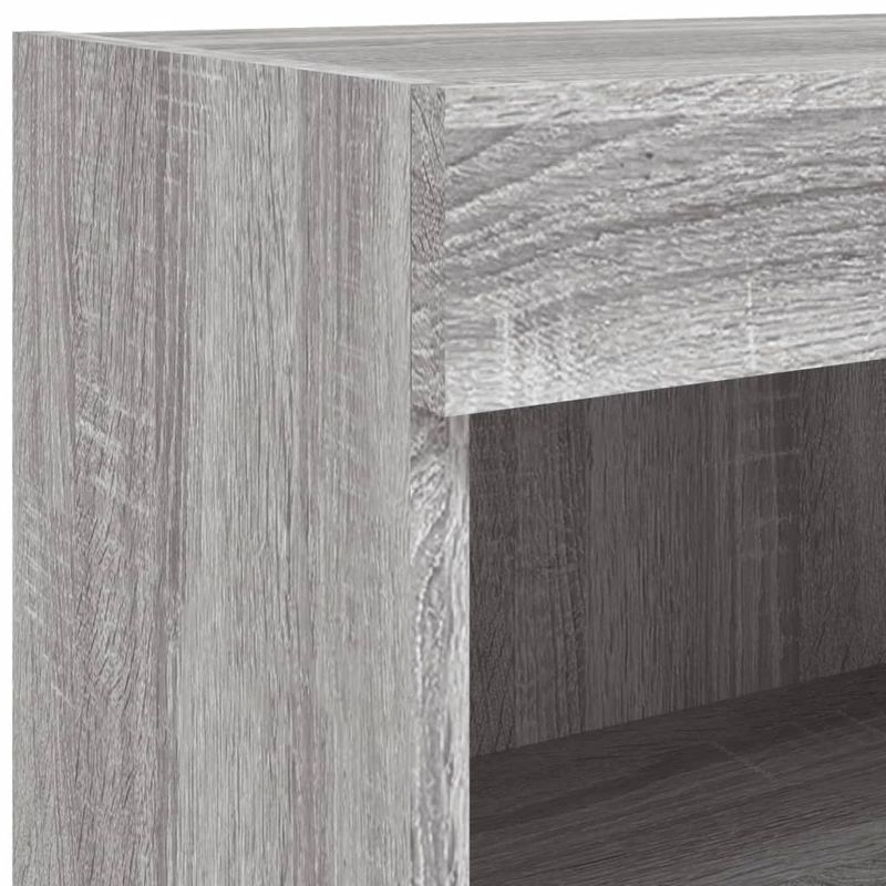 Casa si Gradina - Mobilier - Comode si corpuri - Comode - Unitati de perete TV cu LED-uri, 8 piese, gri sonoma, lemn - Infinity.ro