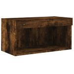 Casa si Gradina - Mobilier - Comode si corpuri - Comode - Unitati de perete TV cu LED-uri, 6 piese, stejar fumuriu, lemn - Infinity.ro