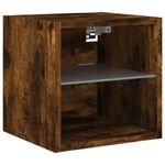 Casa si Gradina - Mobilier - Comode si corpuri - Comode - Unitati de perete TV cu LED-uri, 6 piese, stejar fumuriu, lemn - Infinity.ro