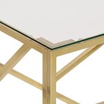 Casa si Gradina - Mobilier - Mese si birouri - Masute de cafea - Masuta de cafea, otel inoxidabil auriu si sticla securizata - Infinity.ro