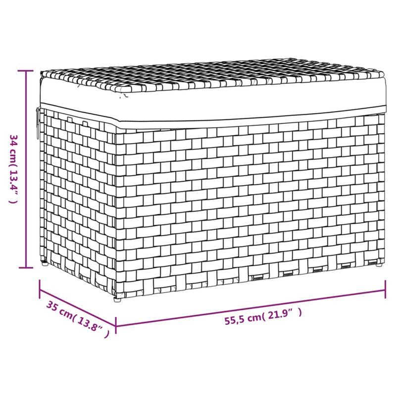 Market - Spalare si intretinere rufe - Uscatoare de rufe si accesorii - Cos de rufe cu capac, alb, 55,5x35x34 cm, poliratan - Infinity.ro