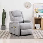 Ingrijire personala si Cosmetice - Sanatate si wellness - Articole wellness - Fotolii de masaj - Fotoliu de masaj, gri deschis, material textil - Infinity.ro