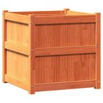 Casa si Gradina - Gradinarit si plante - Plante si ghivece - Ghivece si suporturi - Jardiniere de gradina, 2 buc., maro ceruit, lemn masiv de pin - Infinity.ro