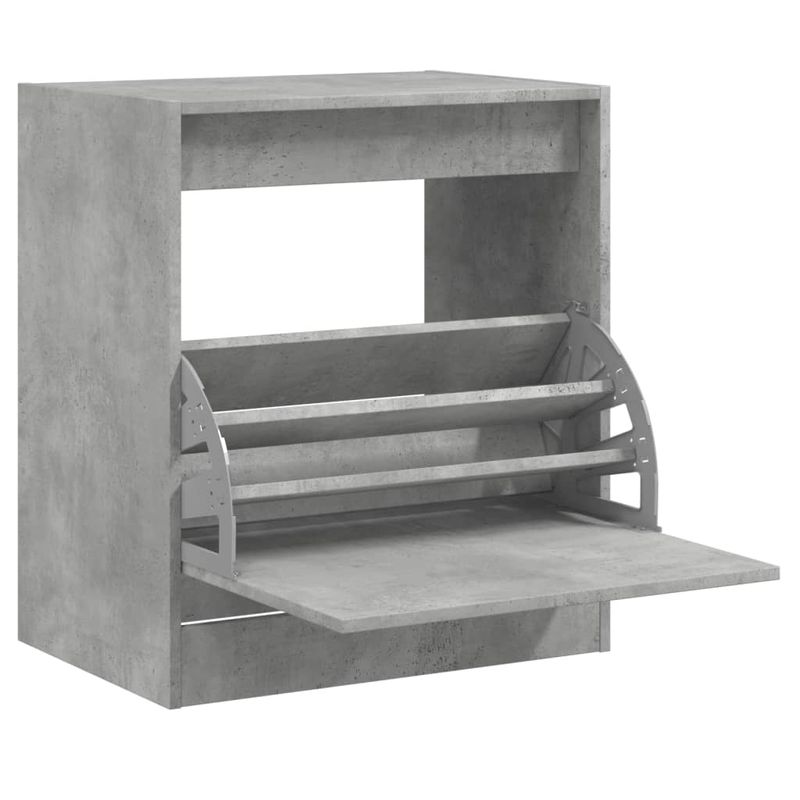 Casa si Gradina - Mobilier - Organizare si depozitare - Organizator incaltaminte - Pantofar, gri beton, 60x42x69 cm, lemn compozit - Infinity.ro