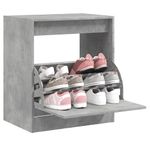 Casa si Gradina - Mobilier - Organizare si depozitare - Organizator incaltaminte - Pantofar, gri beton, 60x42x69 cm, lemn compozit - Infinity.ro