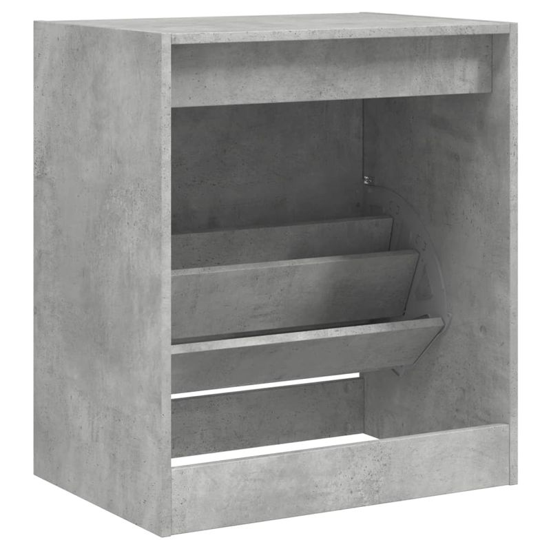 Casa si Gradina - Mobilier - Organizare si depozitare - Organizator incaltaminte - Pantofar, gri beton, 60x42x69 cm, lemn compozit - Infinity.ro