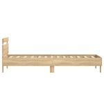 Casa si Gradina - Mobilier - Paturi si accesorii - Paturi - Cadru de pat cu tablie si lumini LED, stejar sonoma, 75x190 cm - Infinity.ro
