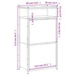 Casa si Gradina - Mobilier - Organizare si depozitare - Organizator incaltaminte - Pantofar, stejar sonoma, 60x34x112 cm, lemn compozit - Infinity.ro