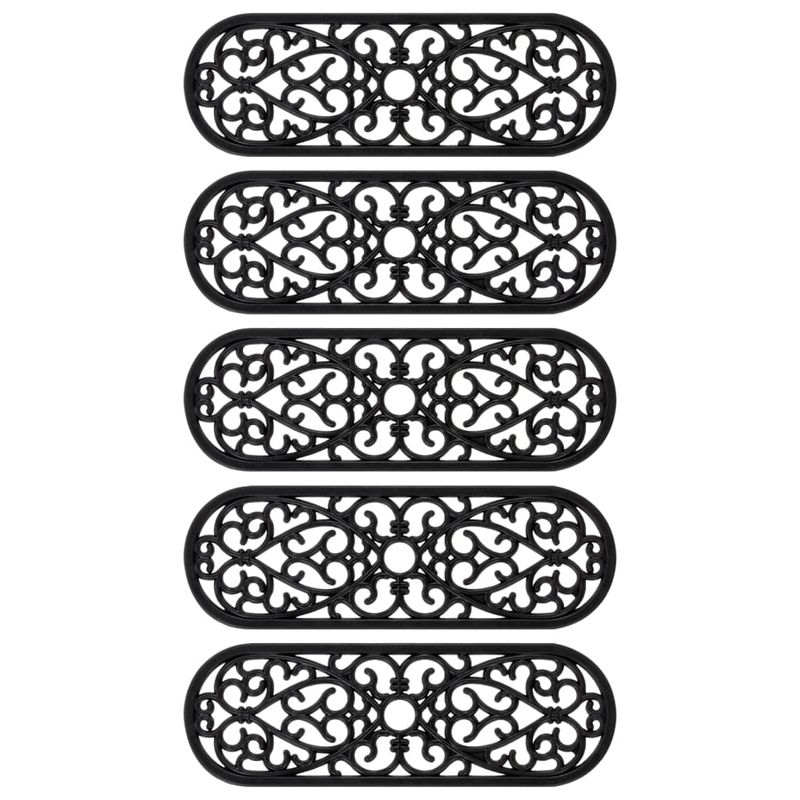 Casa si Gradina - Constructii - Scari si accesorii interioare - Accesorii scari interioare - Trepte de scara, 5 buc., 25x75 cm, cauciuc - Infinity.ro