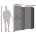 Casa si Gradina - Decoratiuni - Pereti despartitori si paravane - Separator de camera cu 4 panouri, maro, poliratan, model țesătură plină, mărime 196x180 cm - Infinity.ro