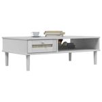 Casa si Gradina - Mobilier - Mese si birouri - Masute de cafea - Masa de cafea SENJA aspect ratan alb 100x55x33 cm lemn masiv - Infinity.ro