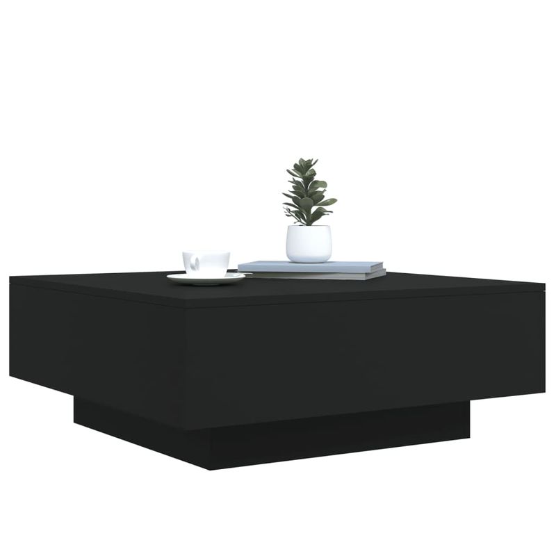 Casa si Gradina - Mobilier - Mese si birouri - Masute de cafea - Masuta de cafea cu lumini LED, negru, 80x80x31 cm - Infinity.ro