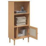 Casa si Gradina - Mobilier - Biblioteci si rafturi - Biblioteci - Biblioteca SENJA aspect ratan maro 60x35x130 cm lemn masiv pin - Infinity.ro