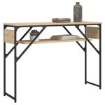 Casa si Gradina - Mobilier - Comode si corpuri - Console - Masuta consola cu raft stejar sonoma 105x30x75cm lemn prelucrat - Infinity.ro