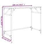 Casa si Gradina - Mobilier - Mese si birouri - Birouri - Birou gri sonoma 100x45x76 cm lemn/otel vopsit electrostatic - Infinity.ro