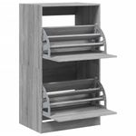 Casa si Gradina - Mobilier - Organizare si depozitare - Organizator incaltaminte - Pantofar cu 2 sertare rabatabile, gri sonoma, 60x42x108 cm - Infinity.ro