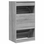 Casa si Gradina - Mobilier - Organizare si depozitare - Organizator incaltaminte - Pantofar cu 2 sertare rabatabile, gri sonoma, 60x42x108 cm - Infinity.ro