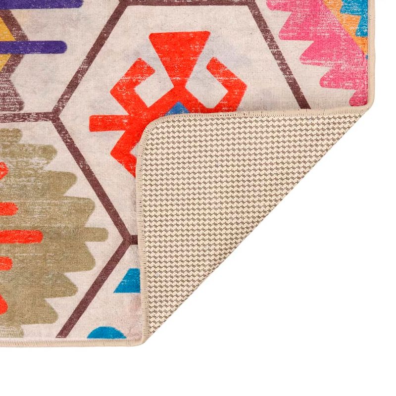 Casa si Gradina - Textile si covoare - Covoare - Covoare casa - Covor lavabil, multicolor, 80x300 cm, anti-alunecare, albastru și alb - Infinity.ro