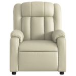 Casa si Gradina - Mobilier - Scaune si fotolii - Fotolii - Fotoliu rabatabil electric, crem, piele ecologica - Infinity.ro