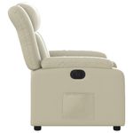 Casa si Gradina - Mobilier - Scaune si fotolii - Fotolii - Fotoliu rabatabil electric, crem, piele ecologica - Infinity.ro