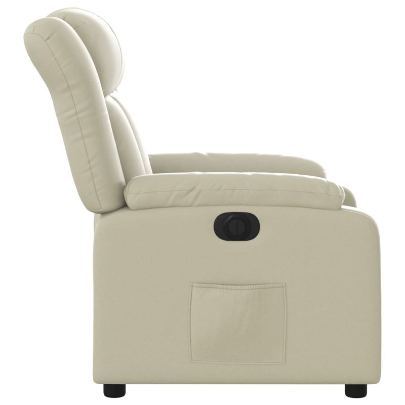 Casa si Gradina - Mobilier - Scaune si fotolii - Fotolii - Fotoliu rabatabil electric, crem, piele ecologica - Infinity.ro