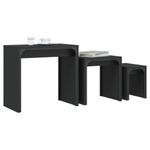 Casa si Gradina - Mobilier - Mese si birouri - Masute de cafea - Mese suprapuse de cafea, 3 buc, negru, lemn prelucrat - Infinity.ro