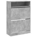 Casa si Gradina - Mobilier - Organizare si depozitare - Organizator incaltaminte - Dulap de pantofi 2 sertare rabatabile, gri beton, 80x34x116 cm - Infinity.ro
