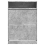Casa si Gradina - Mobilier - Organizare si depozitare - Organizator incaltaminte - Dulap de pantofi 2 sertare rabatabile, gri beton, 80x34x116 cm - Infinity.ro