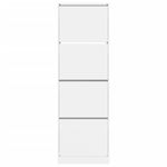 Casa si Gradina - Mobilier - Organizare si depozitare - Organizator incaltaminte - Dulap de pantofi cu 4 sertare rabatabile, alb, 60x34x187,5 cm - Infinity.ro