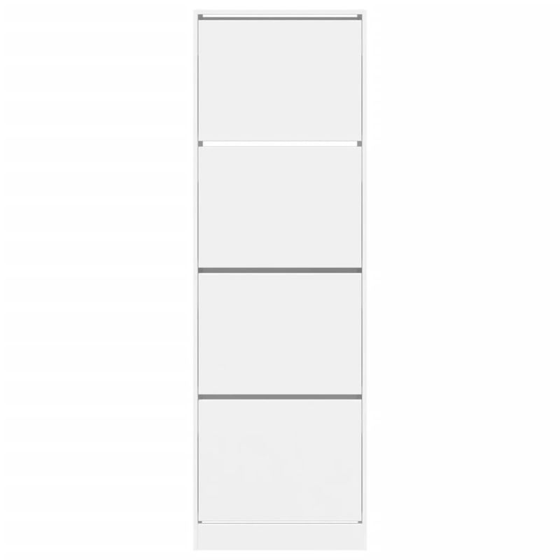 Casa si Gradina - Mobilier - Organizare si depozitare - Organizator incaltaminte - Dulap de pantofi cu 4 sertare rabatabile, alb, 60x34x187,5 cm - Infinity.ro