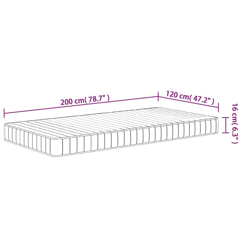 Casa si Gradina - Mobilier - Saltele si somiere - Saltele - Saltea din spuma, fermitate medie moale, 120x200 cm - Infinity.ro