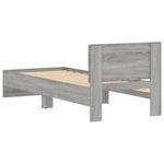 Casa si Gradina - Mobilier - Paturi si accesorii - Paturi - Cadru de pat cu tablie, gri sonoma, 90x190 cm, lemn prelucrat - Infinity.ro