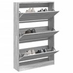 Casa si Gradina - Mobilier - Organizare si depozitare - Organizator incaltaminte - Pantofar, gri sonoma, 80x21x125,5 cm, lemn prelucrat - Infinity.ro