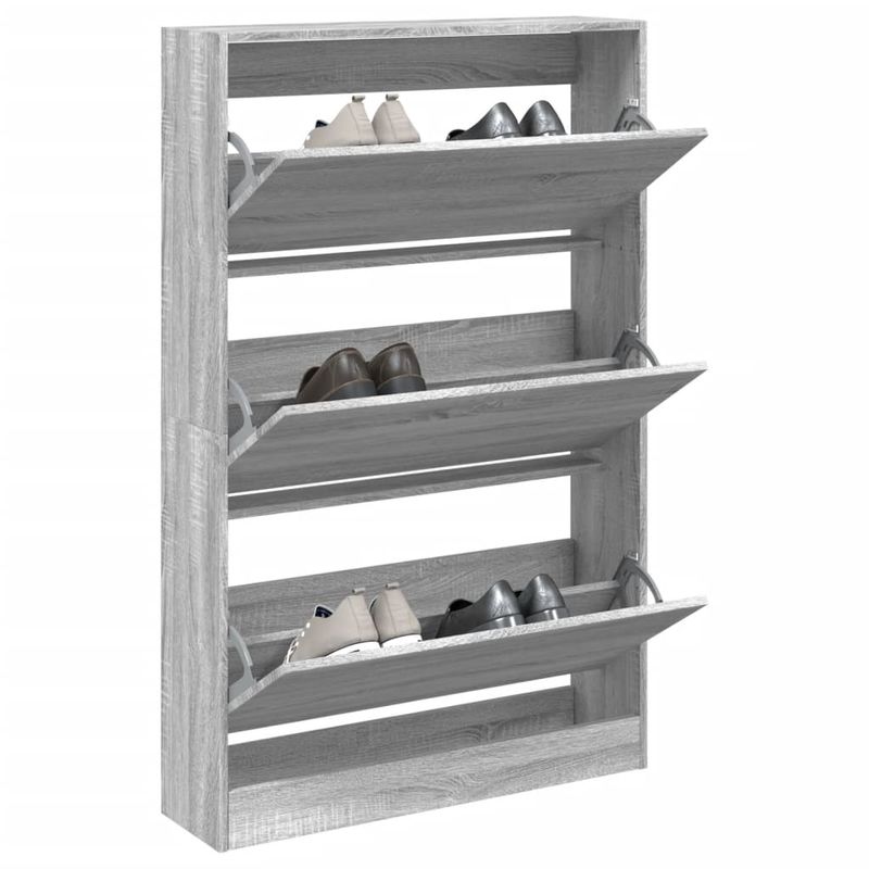 Casa si Gradina - Mobilier - Organizare si depozitare - Organizator incaltaminte - Pantofar, gri sonoma, 80x21x125,5 cm, lemn prelucrat - Infinity.ro