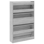 Casa si Gradina - Mobilier - Organizare si depozitare - Organizator incaltaminte - Pantofar, gri sonoma, 80x21x125,5 cm, lemn prelucrat - Infinity.ro